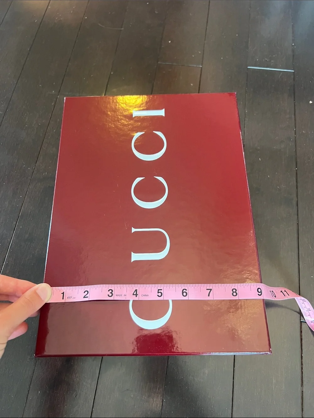 Gucci Red and White Luxury Shoe Box with Gucci dust bag